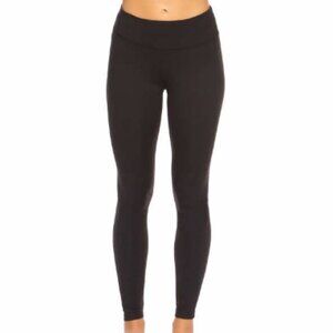 Felina Black Sueded Leggings Size S Wide Waistband Mid Rise Soft Yoga